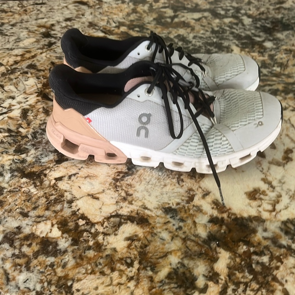 On Running Athletic Shoes - White, Black, Tan